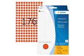 Papir, Fotopapir og Etiketter - HERMA 2212 Multi-purpose labels / colour dots Ø 8 mm round red permanent adhesion for hand lettering - 2212