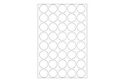 Emballeringsmaterialer - HERMA sealing label - 19 mm diameter - transparent - polyester (pack of 640) - 2257