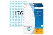 Papir, Fotopapir og Etiketter - HERMA 2213 Multi-purpose labels / colour dots Ø 8 mm round blue permanent adhesion for hand lettering - 2213