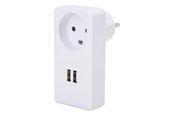 Afbrydermateriel - Gripo Stikudtag med 2 USB porte 3,5A, Hvid - 5709119075118