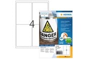 Papir, Fotopapir og Etiketter - HERMA Weatherproof outdoor film labels A4 99.1 x 139 mm white - 9539