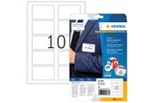 Papir, Fotopapir og Etiketter - HERMA Name/textile labels removable A4 80 x 50 mm separable white made of acetate silk printable - 4587