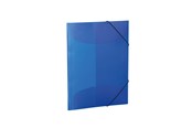 Mapper og Clipboards - HERMA Elasticated folder A4 PP translucent dark blue - 19507