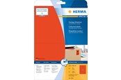 Papir, Fotopapir og Etiketter - HERMA Coloured labels A4 105 x 148 mm red removable - 4562