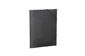 Mapper og Clipboards - HERMA Elasticated folder A4 PP translucent black - 19501