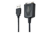 Netværksadapter (netkort, printserver mv.) - StarTech.com 3ft (1m) USB to Serial Cable with COM Port Retention DB9 Male RS232 to USB Converter - 1P3FPC-USB-SERIAL