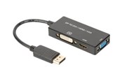 Skærmkabel - DIGITUS DisplayPort 3in1 Adapter DP/HDMI+DVI+VGA - AK-340418-002-S