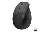 Mus - Logitech Lift for Business - Left Handed - Graphite - Ergonomisk mus - Optisk - 6 knapper - Sort - 910-006495