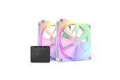 Kabinet Køler - NZXT F140 RGB 2-pack & RGB Controller - White - Kabinet køler - 140mm - Hvid med RGB - 33 dBA - RF-R14DF-W1