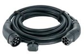 Elbil ladere - Harting Ladekabel 2 x Type 2 stik, 32A, 22kW, 3 fase, 5 meter, sort - 08914090109A0