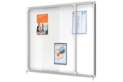 Konference & Præsentation - Nobo Premium Plus magnetisk låsbart opslagsskab med skydelåge 15xA4 - 1902609