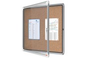 Konference & Præsentation - Nobo Premium Plus kork låsbart opslagsskab med hængslet låge 6xA4 - 1902562