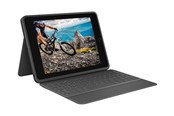 Tastatur - Logitech Rugged Folio - keyboard and folio case - French - Tastatur & Folio sæt - Fransk - Sort - 920-009314
