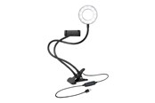 Streamingudstyr - LogiLink Smartphone Ring Light Clamp Mount Ø 8.5 cm - AA0150