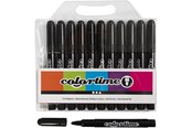 Skrive- og Tegneværktøjer - Creativ Company Black Jumbo Markers 12 pcs. - 37331