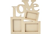 Kreativitet & Hobbyartikler - Creativ Company Photo Frame Love Wood - 574750