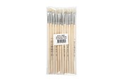 Hobby artikler - Creativ Company Wooden brushes No. 4 short handle 12pcs. - 10604