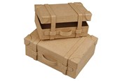 Kreativitet & Hobbyartikler - Creativ Company Papier mache Suitcases Handmade set of 2 - 263990