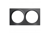 Smart Home - Fibaro Walli Line Double Cover Plate Anthracite - FG-Wx-PP-0003-8