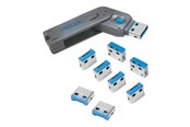 Systemtilbehør (kølepasta mv.) - LogiLink USB-A port blocker (1x key and 8x locks) - AU0045