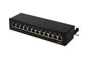 Netværkstilbehør - LogiLink Cat.6 Patch Panel 12 ports shielded Desktop black - NP0017