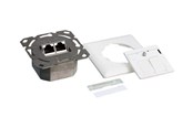 Netværkstilbehør - LogiLink Cat.6A wall outlet 2 x RJ45 shielded signal white - NP0123