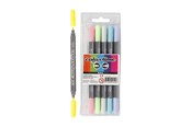 Skrive- og Tegneværktøjer - Creativ Company Double-sided markers - Pastel colors 6pcs. - 37991