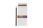 Skrive- og Tegneværktøjer - Creativ Company Triangular colored pencils - Black 12pcs. - 38581
