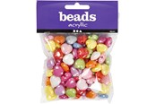 Kreativt Legetøj - Creativ Company Plastic Beads Heart 125ml - 697020