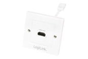 Netværkstilbehør - LogiLink HDMI wall plate 1-port with HDMI-A cable F/F 4K/30 Hz white - AH0014