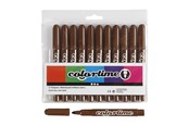 Hobby artikler - Creativ Company Brown Jumbo markers 12pcs. - 37342