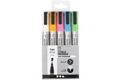 Skrive- og Tegneværktøjer - Creativ Company Chalk Markers Color 5pcs. - 37385