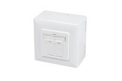 Netværkstilbehør - LogiLink Cat.6A wall outlet 2 x RJ45 shielded with backbox signal white - NP0126