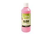 Hobby artikler - Creativ Company Glow in the Dark Paint - Light red 250ml - 34934