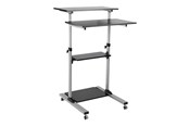 Vægbeslag, AV-Beslag & AV-Møbler - LogiLink Sit-stand workstation height adjustable mobile 60 kg max. - Max 60 kg - recommended for - BP0070