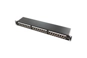 Netværkstilbehør - LogiLink Cat.6A Patch Panel 24 ports shielded 19 inch rack mount black - NP0061