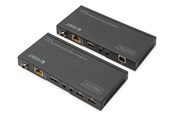 Repeater, boostere, bridges & transceiver - DIGITUS 4K HDBaseT HDMI KVM Extender Set - DS-55512