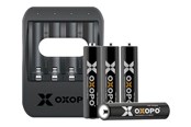 Batteri - APO International OXOPO XS series USB battery charger - with battery - 4 x AAA - Li-Ion - OXO-XS-AAA-Set