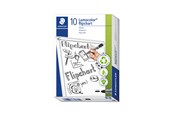 Skrive- og Tegneværktøjer - Staedtler LUMOCOLOR FLIP C-MARKER 2mm,10 STK SORT - 356-9