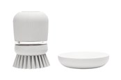 Rengøring - brabantia - soap dispensing dish brush - polyester - light grey - 30 26 40