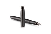 Skrive- og Tegneværktøjer - Parker IM monokrom fyldepen | Gun Metal Finish og trim | Medium spids | Blåt blæk | Gaveæske - 2172959