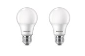 Lyskilder - Philips LED pære Standard 8W/827 (60W) Mat 2-pak E27 - 929002306282