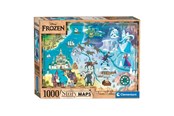 Puslespil - Clementoni Puzzle 1000 Pieces Story Maps Frozen Floor Floor - 39666