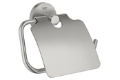 Badeværelsestilbehør - Grohe Essentials Toiletpapirholder med låg, Supersteel - 40367DC1