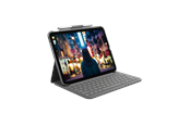 Tastatur - Logitech Slim Folio - keyboard and folio case - ND - oxford grey - Tastatur & Folio sæt - Nordisk - Grå - 920-011428