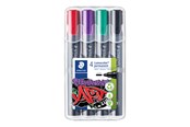 Skrive- og Tegneværktøjer - Staedtler Lumocolor Marker Perm 4 ass/boks - 352 WP4-1