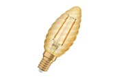 Lyskilder - Osram LED pære Vintage 1906 Kerte Snoet Filament 1,5W/824 (12W) Guld E14 - 4058075293243