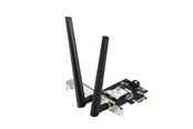 Netværksadapter (netkort, printserver mv.) - ASUS PCE-AXE5400 WiFi 6E PCI-E Adapter with 2 external antennas. Supporting 6GHz band 160MHz Bluetooth 5.2 WPA3 network security OFDMA and MU-MIMO - 90IG07I0-ME0B10