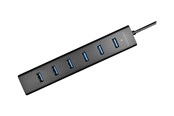 USB hub - AXAGON HUE-SA7BP - hub - 7 porte USB hub - USB 3.2 - 7 ports - Sort - HUE-SA7BP