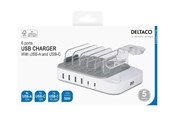 Tablet - Adaptere & Opladere - Deltaco DPS-0203 charging station - 4 x USB 2 x USB-C - 50 Watt - DPS-0203